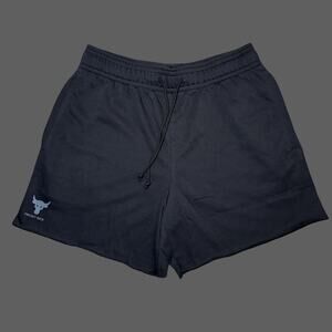 Under Armour Project Rock Terry Men’s 5" Black Shorts Size M NWT